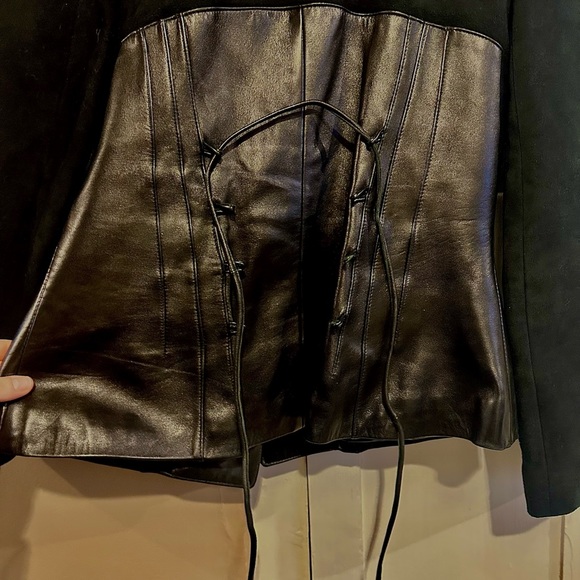 One of a kind jean claude jitrois suede and leather blazer jacket - Picture 6 of 16